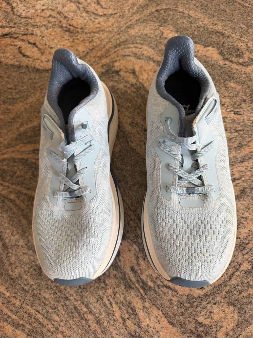 Women's Light Blue Knit Adaptive Sneakers